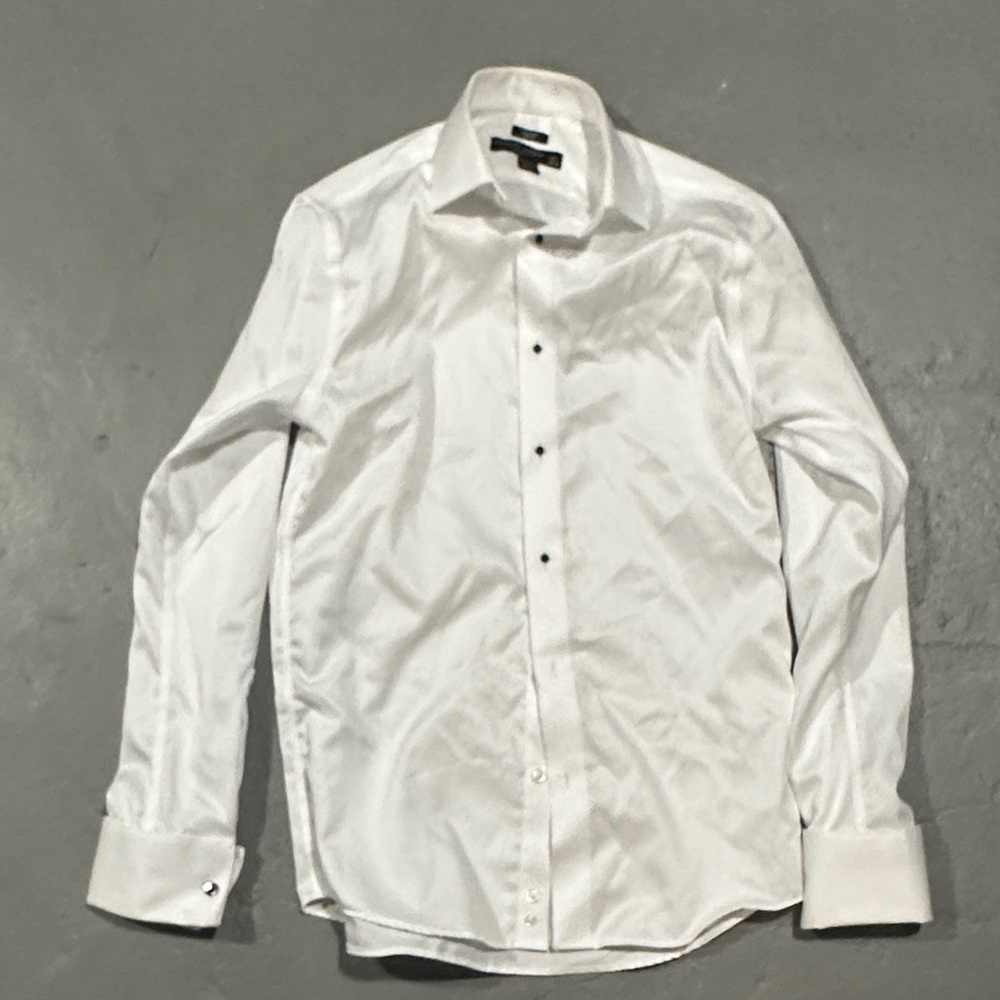Pronto Uomo Classic White Dress Tuxedo Shirt 14 1/2 and 32/33